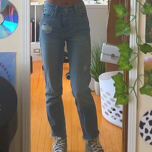 COPY - hollister slim straight distressed denim jeans